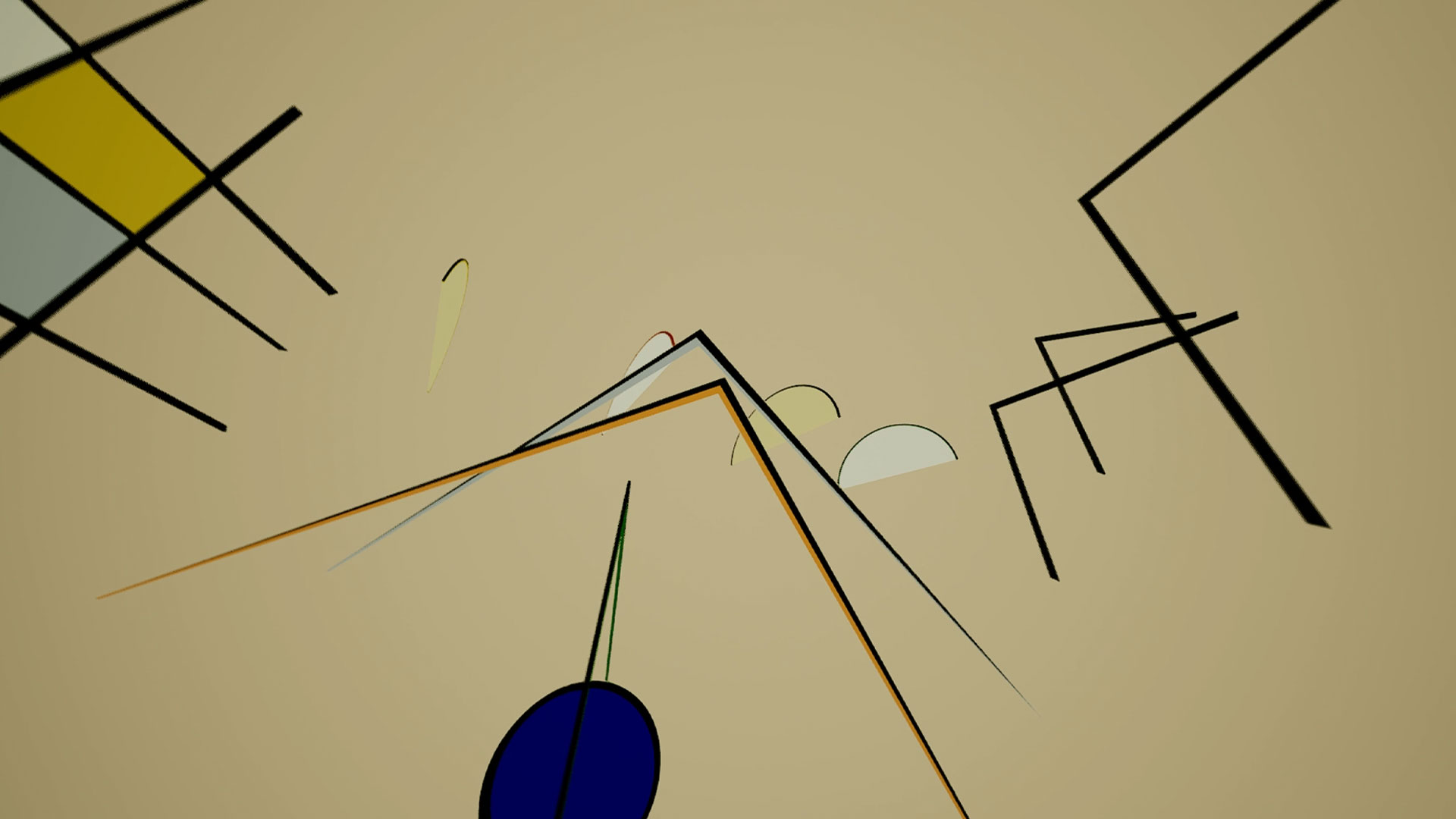 Installation Waltz of Shapes, in homage to Wassily Kandinsky
