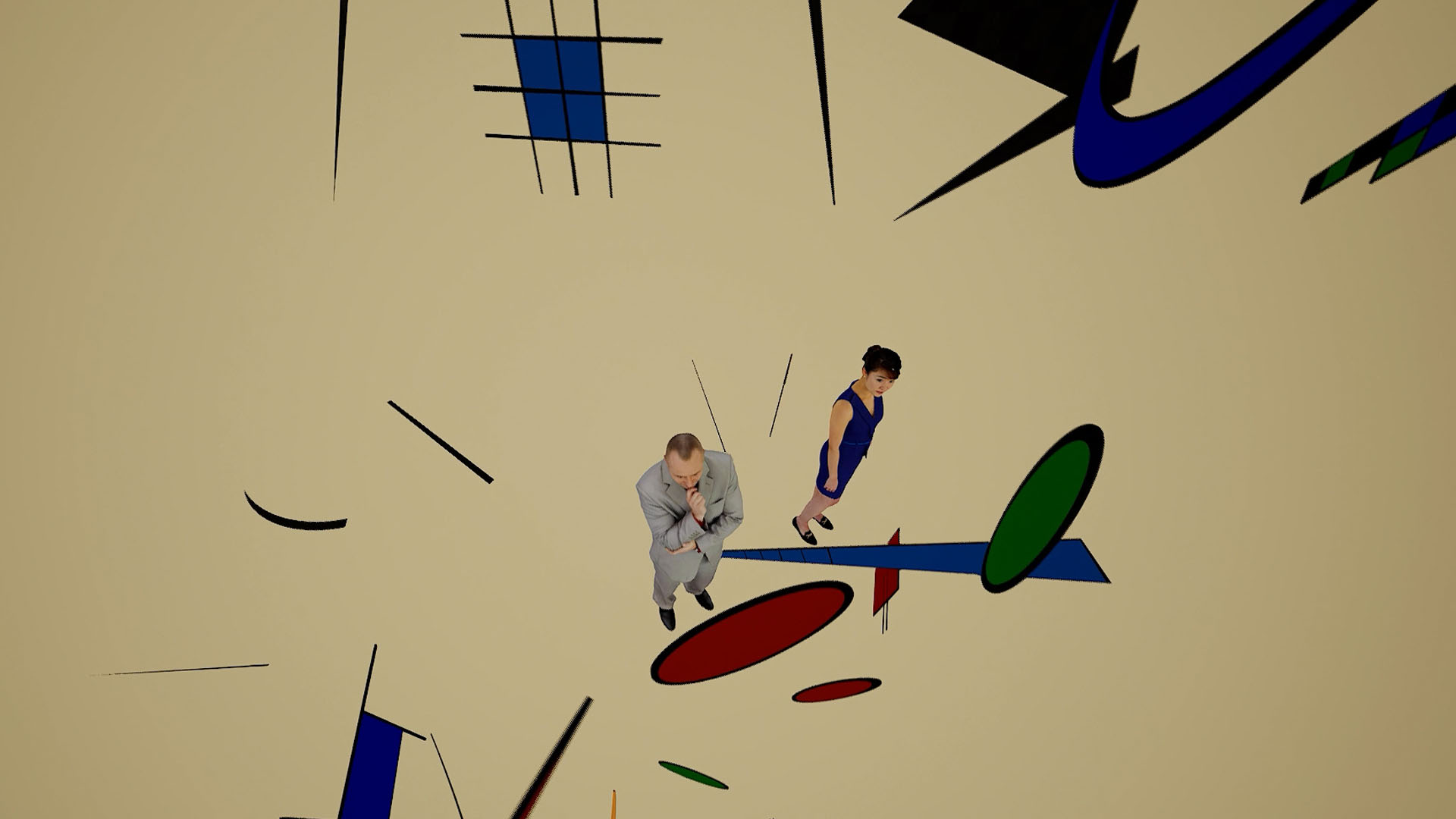 Installation Waltz of Shapes, in homage to Wassily Kandinsky